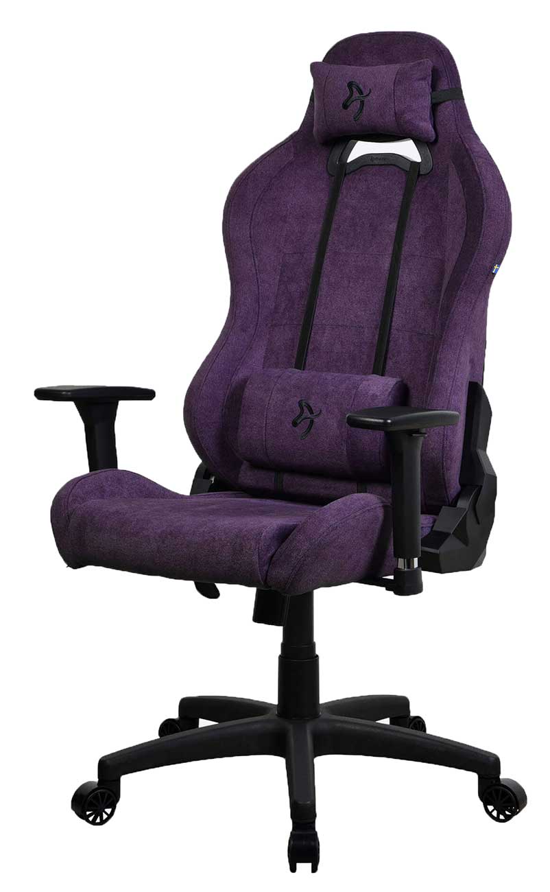 Arozzi Torretta Series Soft Fabric Gaming Chair in Purple - TORRETTA-SFB-PP - image 2