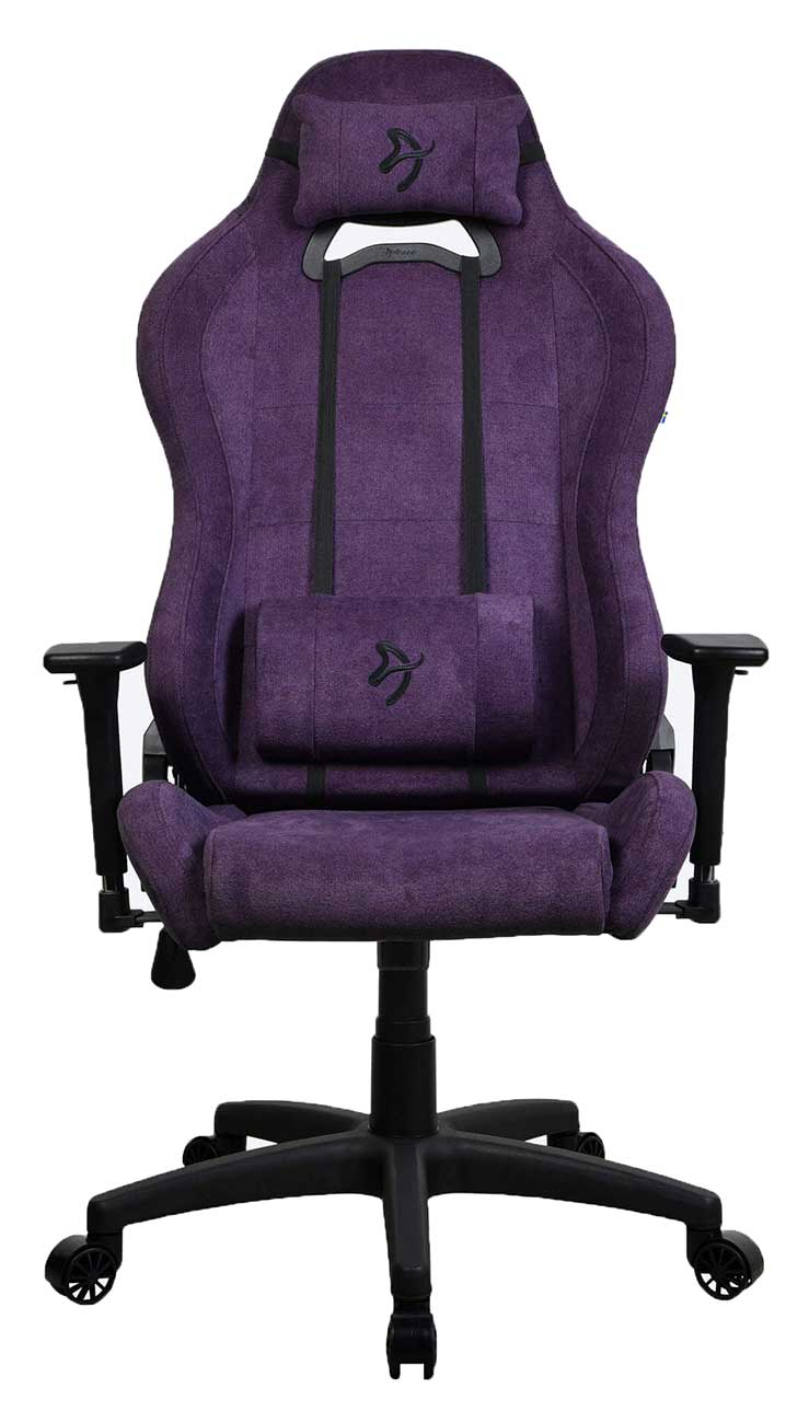 Arozzi Torretta Series Soft Fabric Gaming Chair in Purple - TORRETTA-SFB-PP - image 1