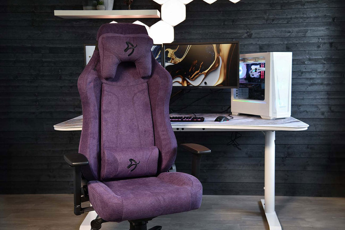 Arozzi Vernazza Series Standard Soft Fabric Gaming Chair in Purple - VERNAZZA-SFB-PP - image 6