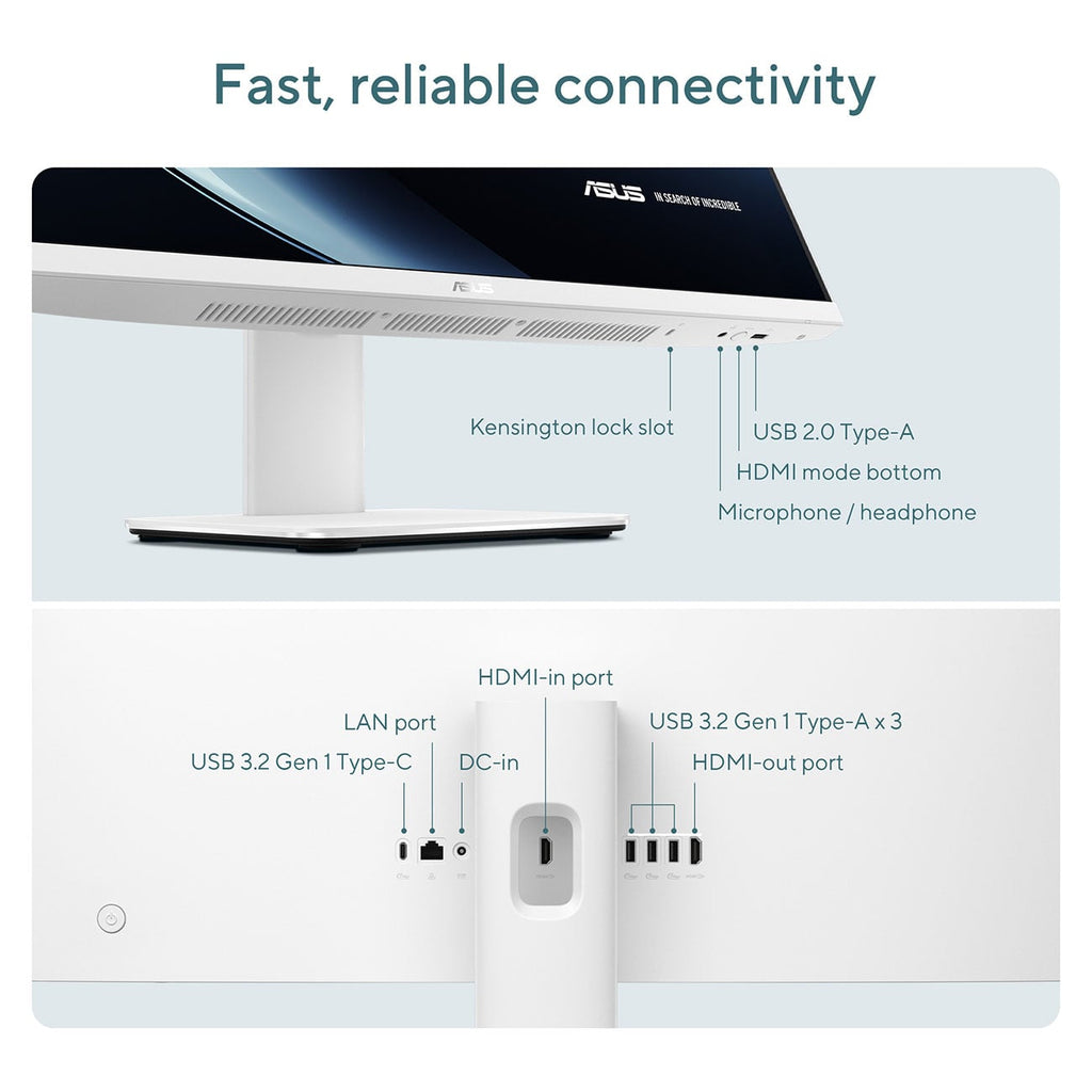 ASUS V600 AiO (VM670) Copilot+ PC Desktop AMD Ryzen AI 7 350 16GB RAM 1TB SSD in White - VM670KA-DB704T - image 11