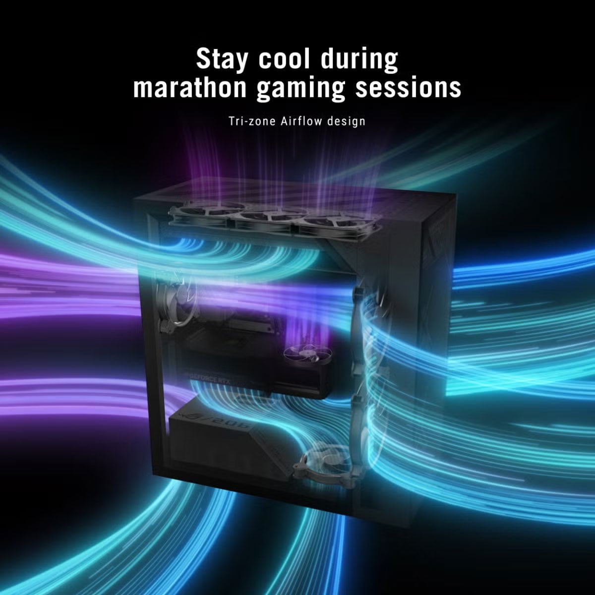 ASUS ROG G1000 Gaming Desktop AMD Ryzen 7 9800X3D 32GB RAM 2TB SSD, NVIDIA GeForce RTX 5080 ROG 16GB in B - image 8
