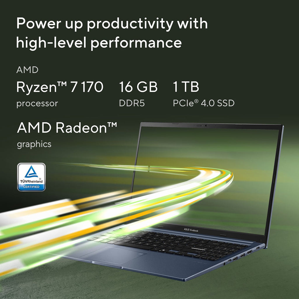 ASUS Vivobook 15 Laptop 15.6-Inch AMD Ryzen 7 170 16GB RAM 1TB SSD in Quiet Blue - M1502NAQ-RS74 - image 7
