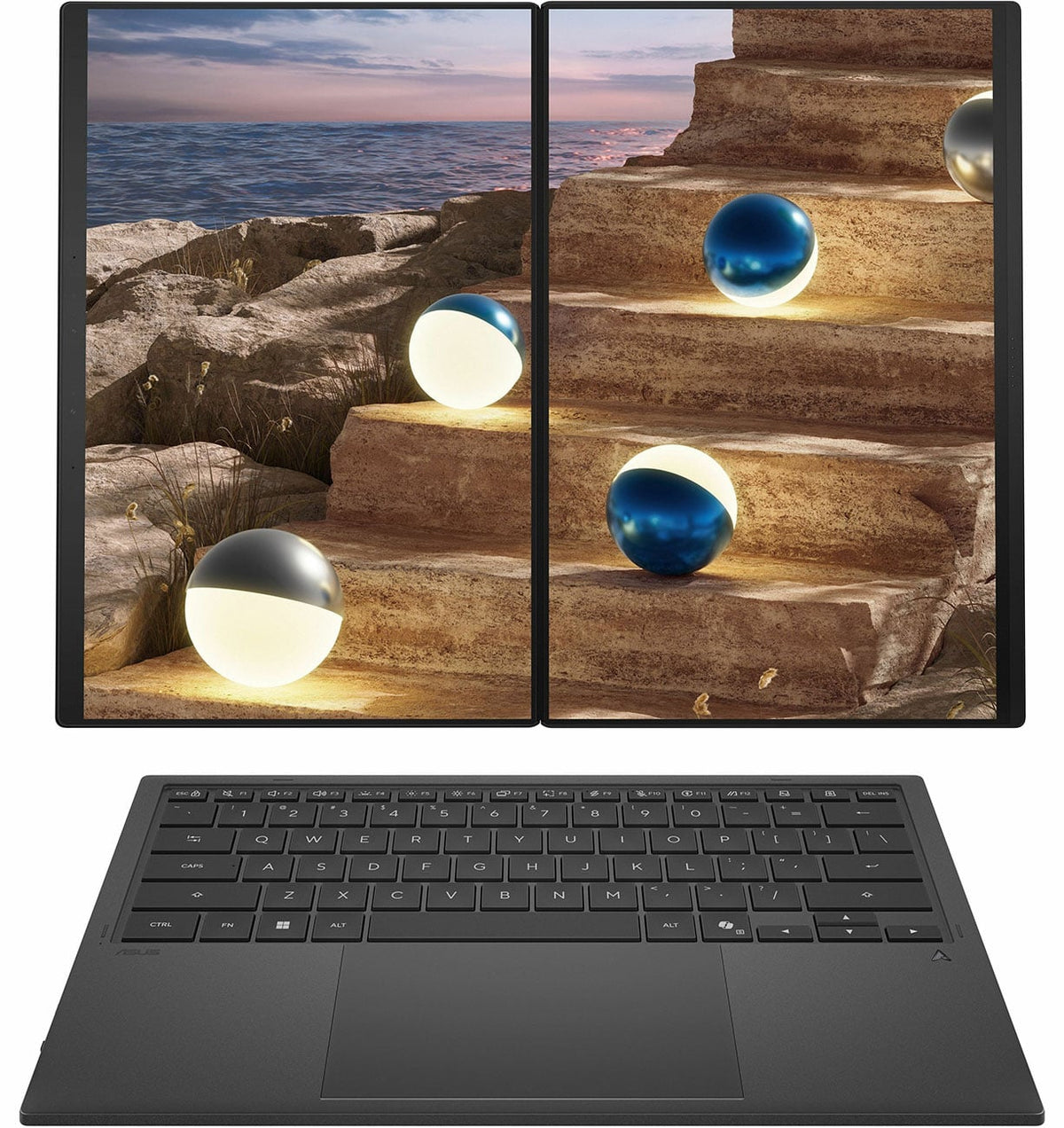ASUS Zenbook DUO OLED Laptop Dual 14-Inch Touchscreen Intel Ultra X9 378H 32GB RAM 1TB SSD in Moher Gray  - image 1