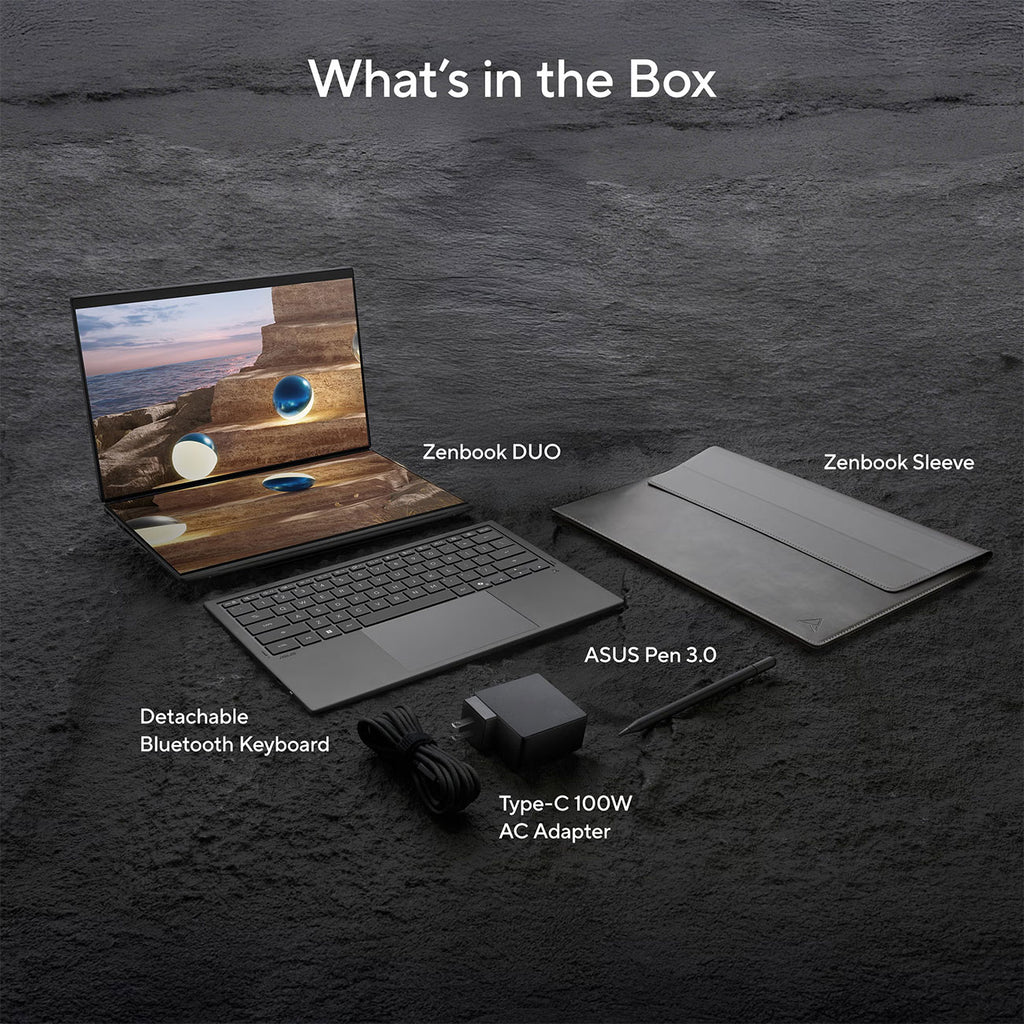 ASUS Zenbook DUO OLED Laptop Dual 14-Inch Touchscreen Intel Ultra 9 386H 32GB RAM 1TB SSD in Moher Gray - - image 13