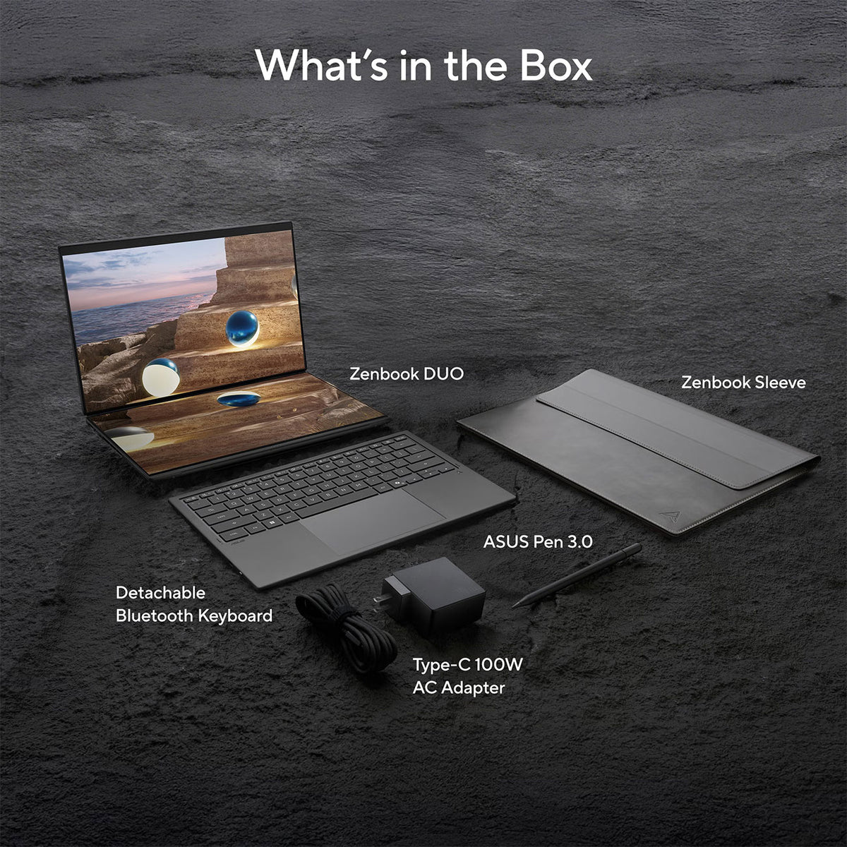 ASUS Zenbook DUO OLED Laptop Dual 14-Inch Touchscreen Intel Ultra 9 386H 32GB RAM 1TB SSD in Moher Gray - - image 13