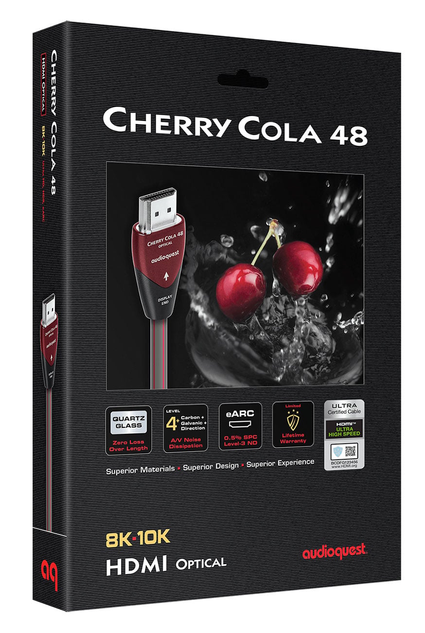 AudioQuest 16.4 Feet Cherry Cola HDMI Hybrid Active Optical Cable - HDMICHERRYCOLA5M - image 5