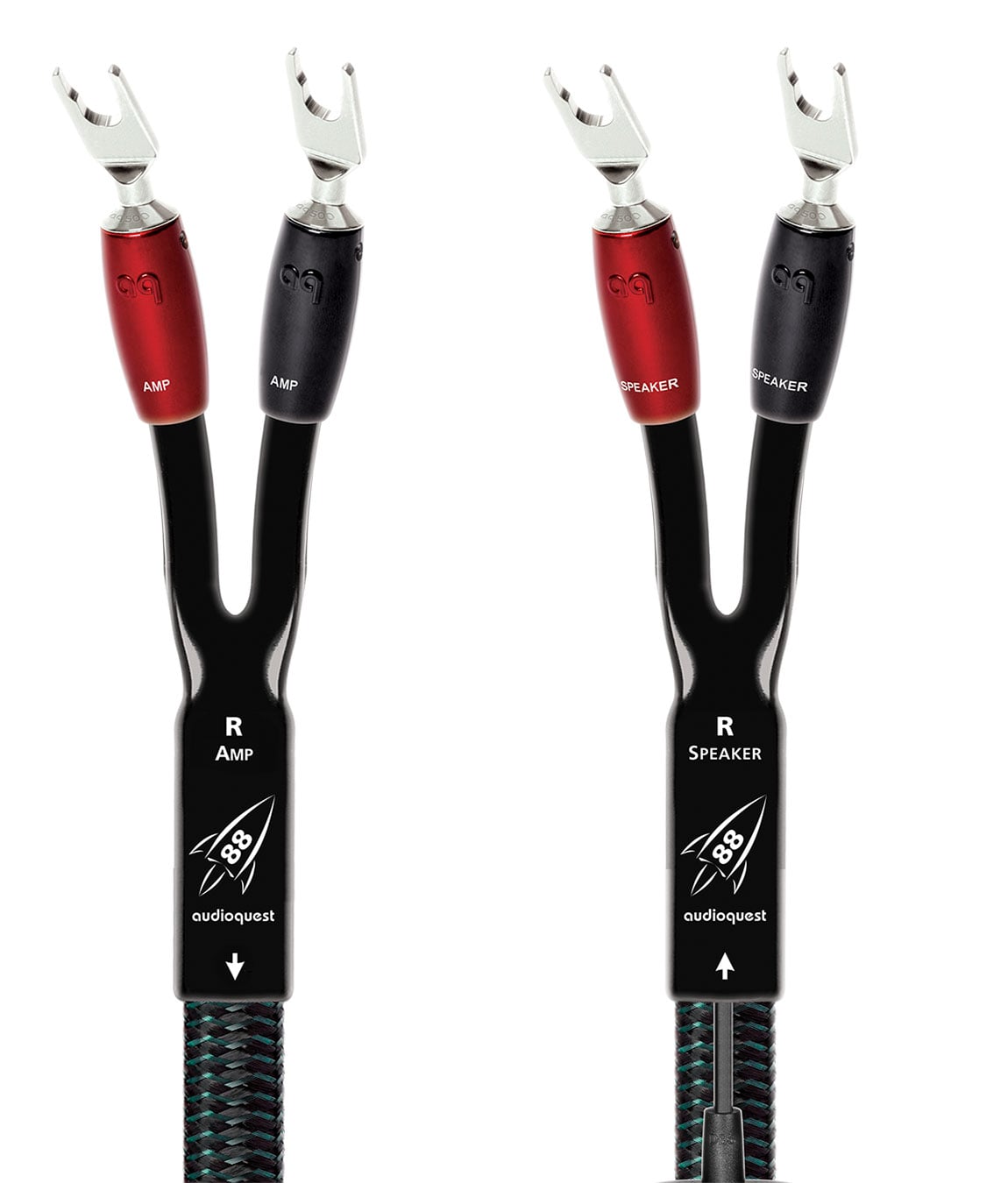 AudioQuest Rocket 88 Full-Range Speaker Cable w/ SureGrip 500 Connectors (Pair) - ROCK8810SS - image 1
