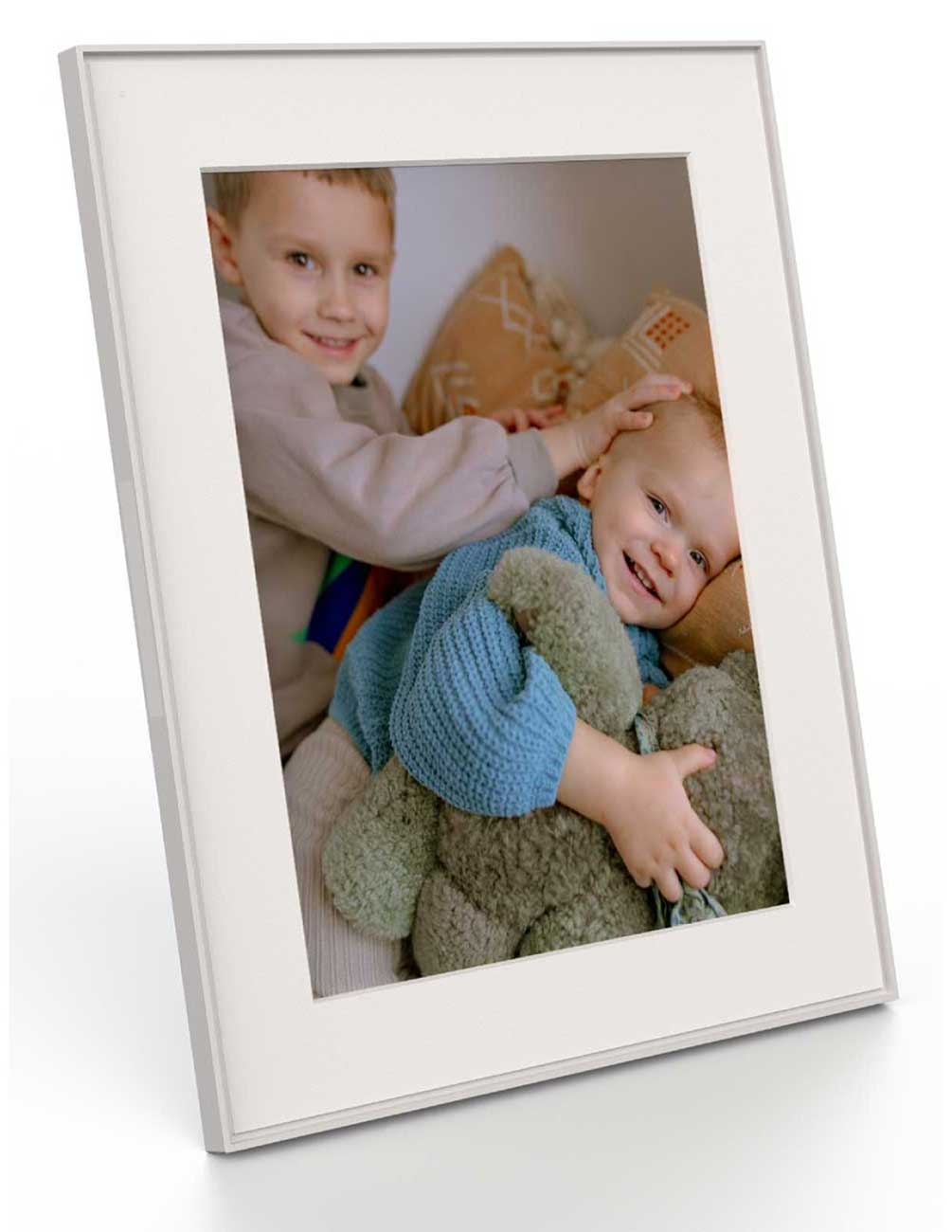 Aura Walden 15-inch Digital Photo Frame in Clay with Paper Mat - AFM110-MWHT - image 1