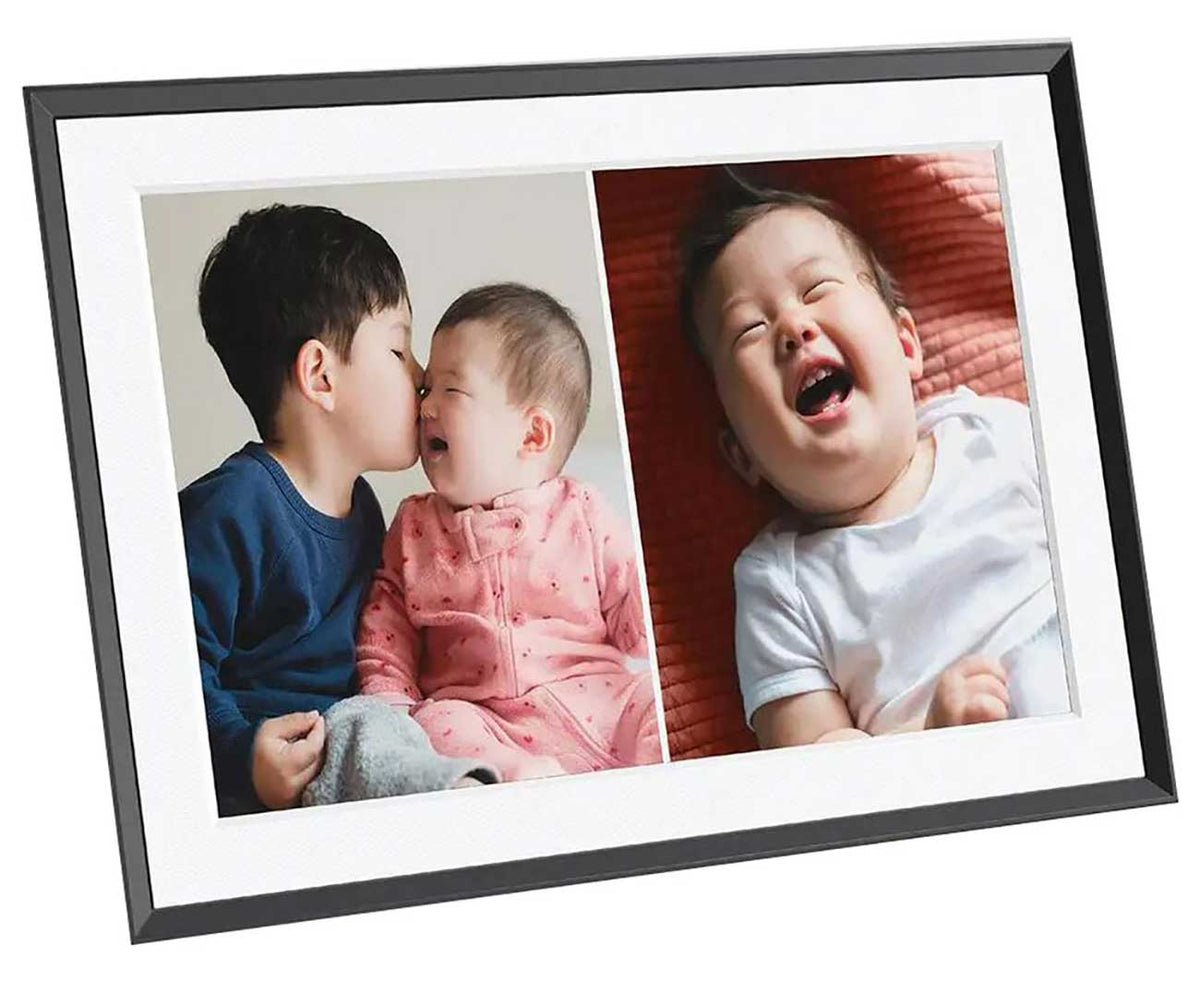 Aura Carver Mat 10.1-inch Digital Picture Frame in Gravel with White Mat - AFM900-MBLK - image 2