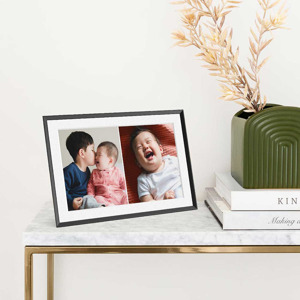 Aura Carver Mat 10.1-inch Digital Picture Frame in Gravel with White Mat - AFM900-MBLK - image 4