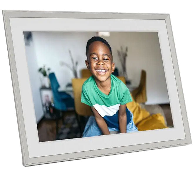 Aura Carver Mat Digital Picture Frame 10.1-Inch in Clay with White Mat - AFM900-MWHT - image 2