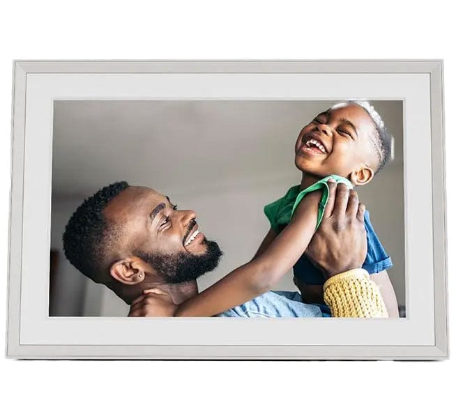 Aura Carver Mat Digital Picture Frame 10.1-Inch in Clay with White Mat - AFM900-MWHT - image 1
