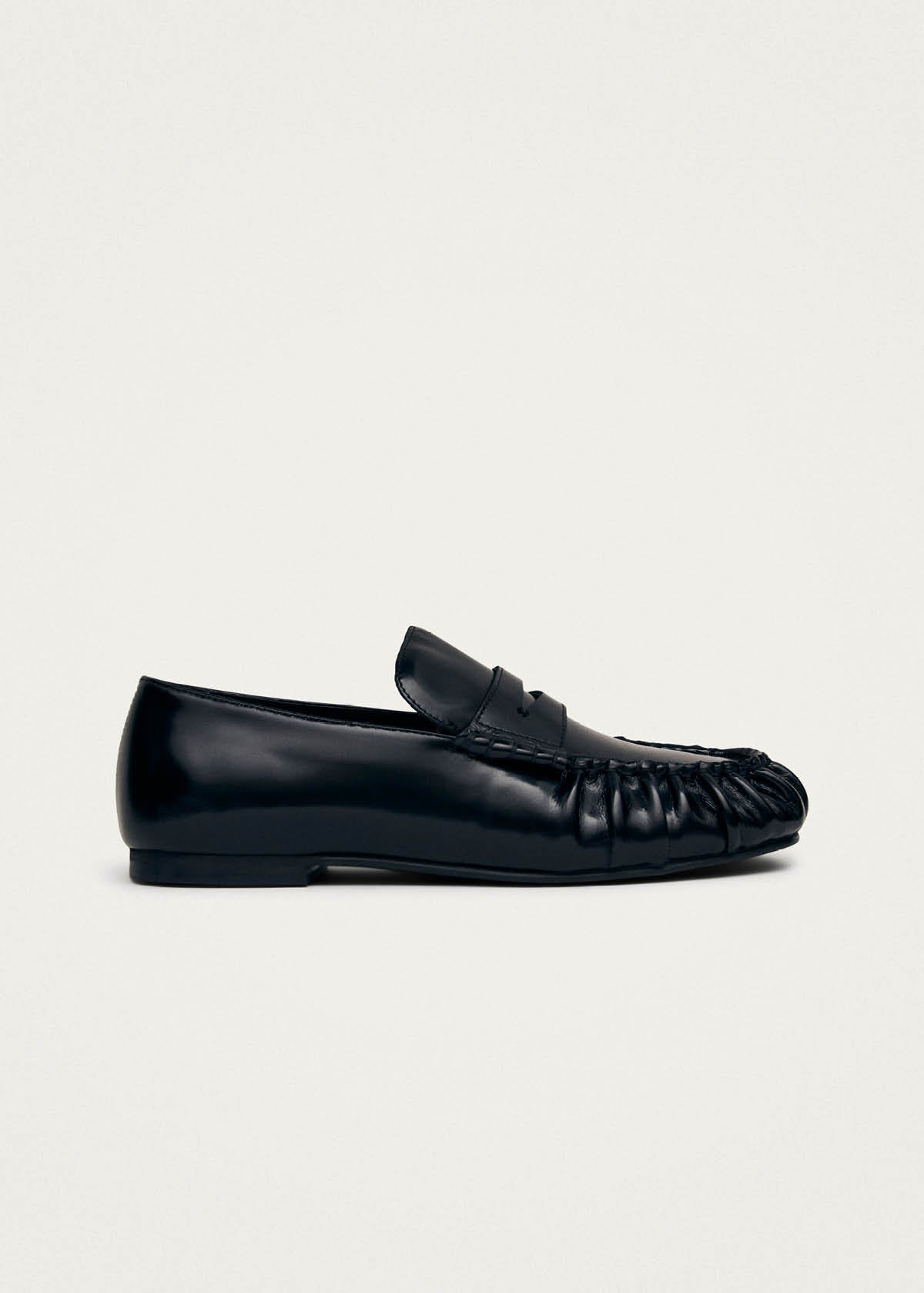 Aven Zwarte Leren Loafers