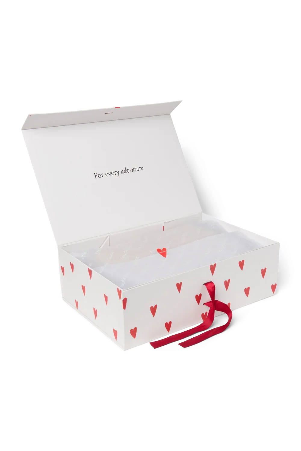 Geschenkbox Weiße Herzen L