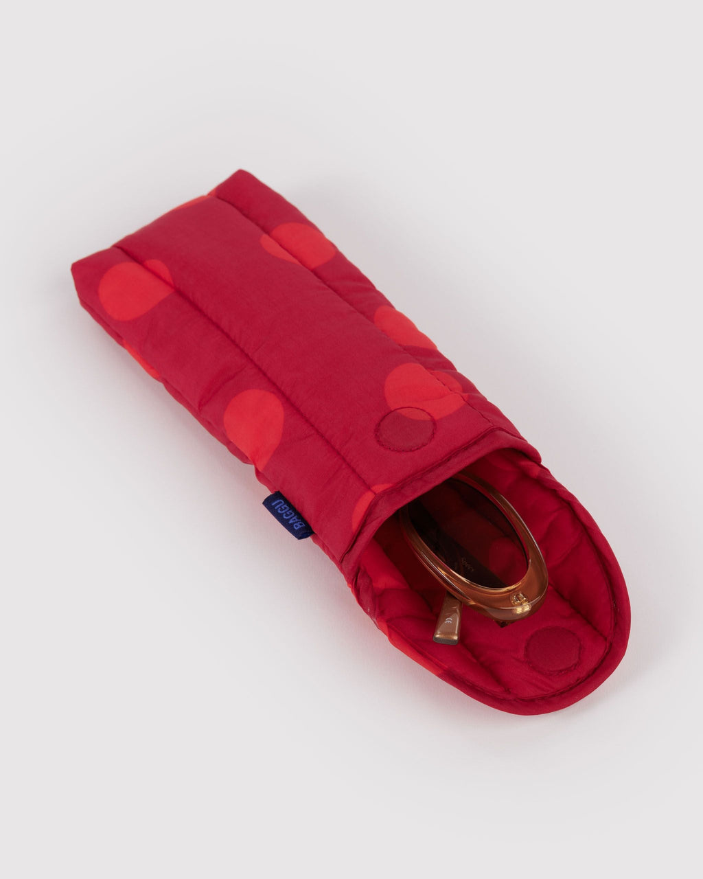 Puffy Glasses Sleeve - Red Polka Dot - image 2
