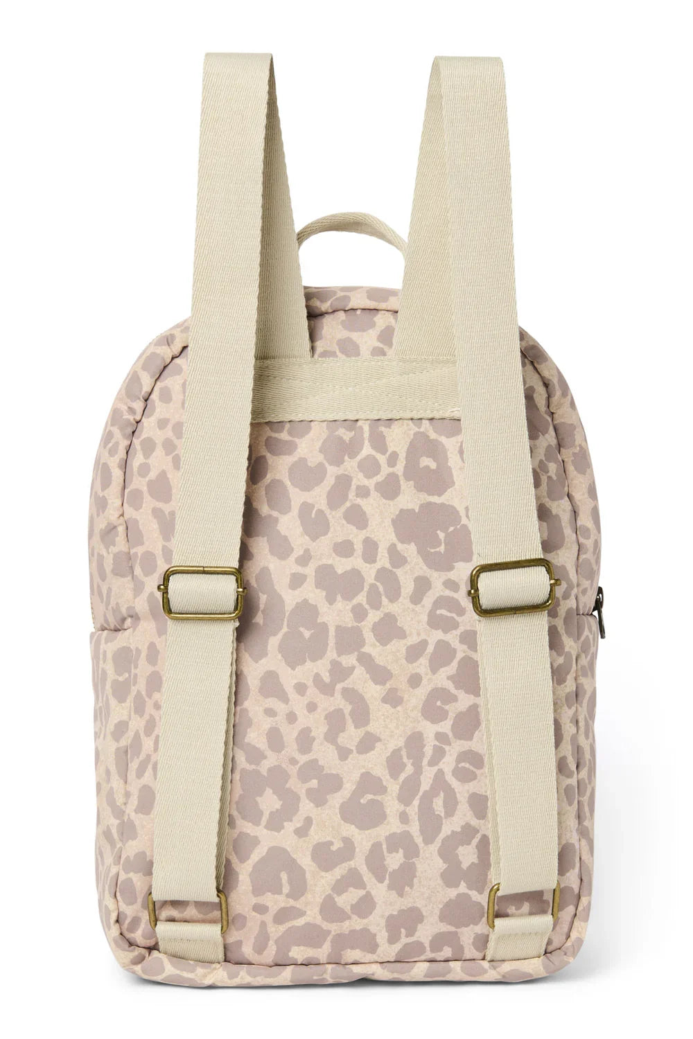 Beige luipaardprint gewatteerde midirugzak