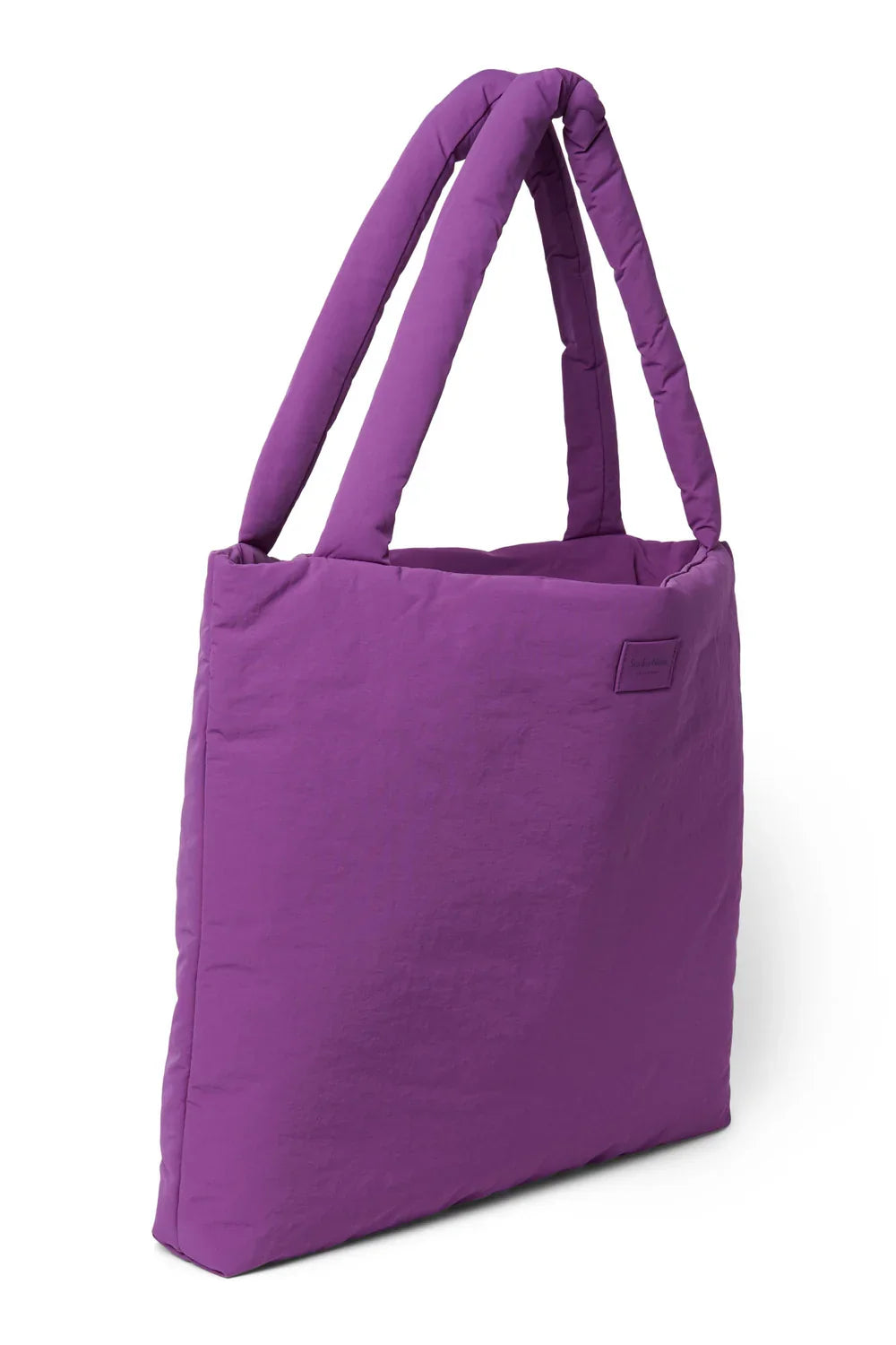 Botergele getextureerde puffy mom bag
