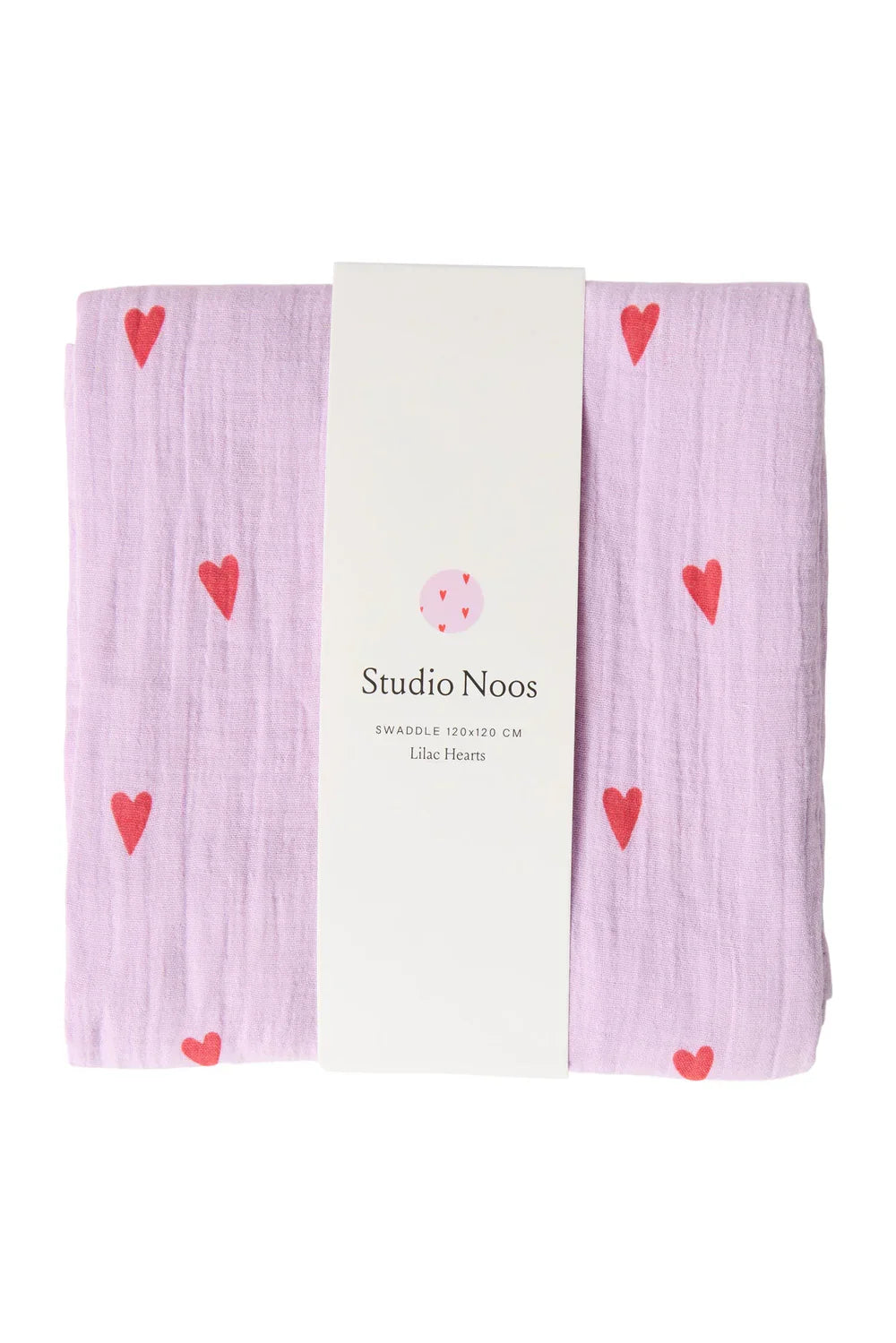 Green Hearts Swaddle Print Large