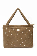 Wickeltasche mit Teddybären und braunen Herzen