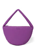 Paarse crossbodytas met textuur en pofeffect
