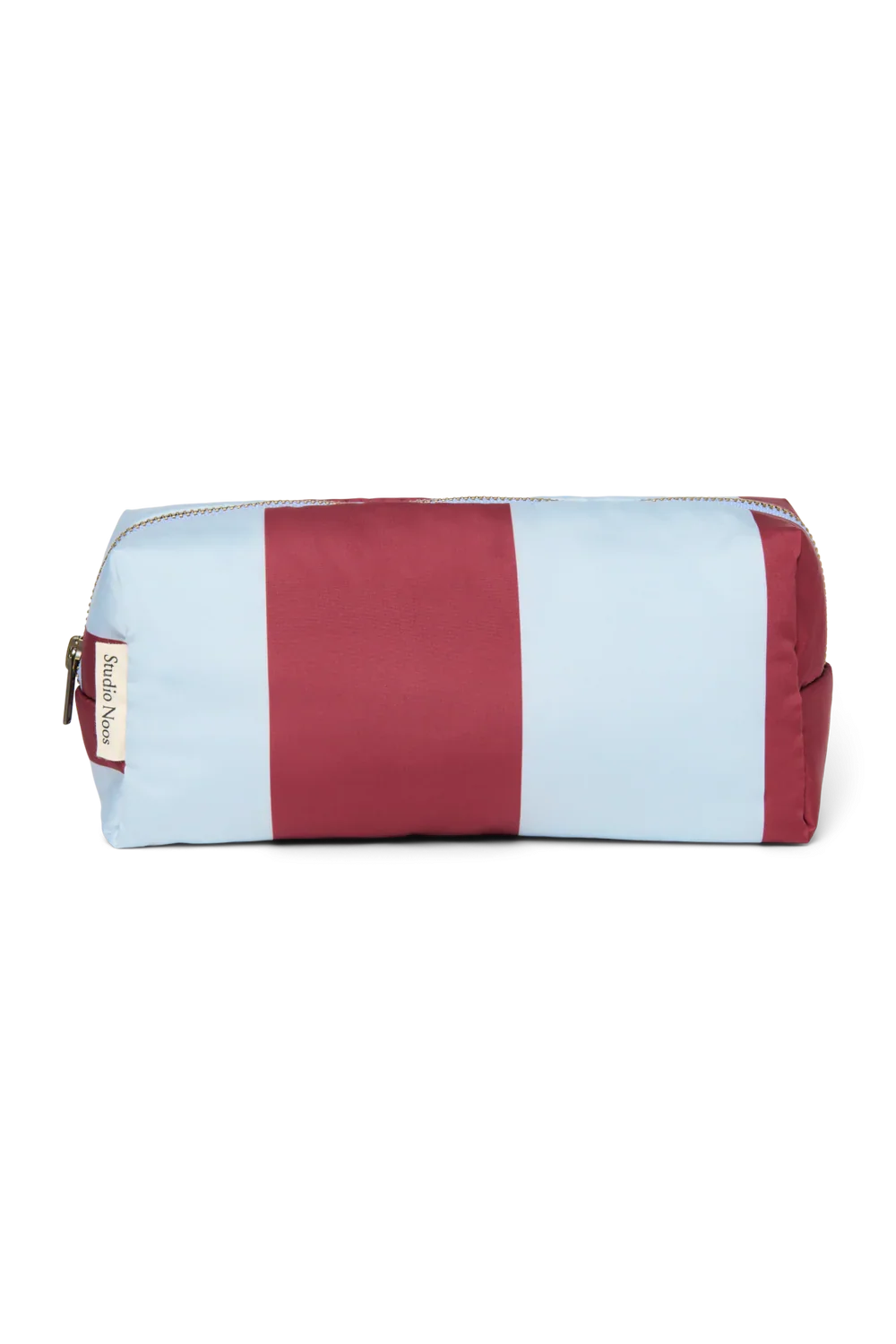 Bordeaux/Hellblau Gestreifte Tasche