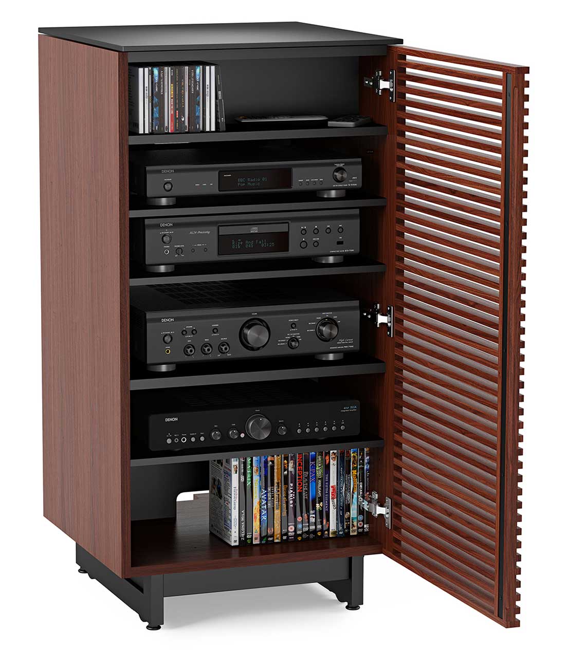 BDI Corridor 8172 Chocolate Stained Walnut Audio Tower - 8172 CWL - image 4