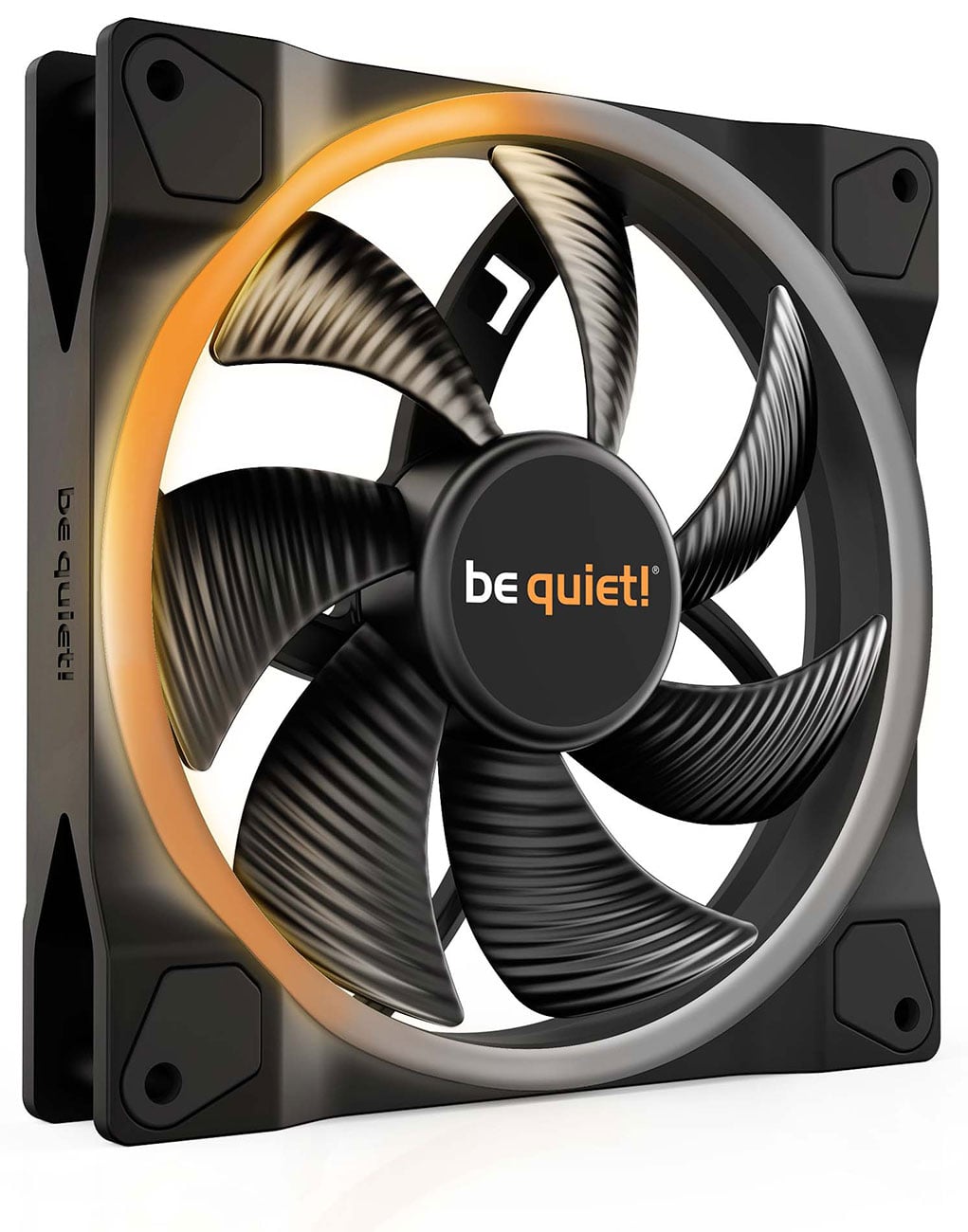 be quiet! LIGHT WINGS 140mm PWM Gaming Desktop Case Fan RGB in Black (Each) - BL074 - image 1