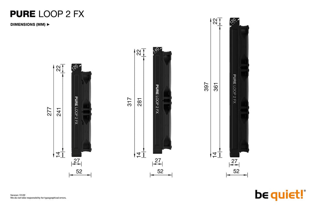 be quiet! PURE LOOP 2 FX 360mm Gaming Desktop All-in-One Water Cooling Unit in Black - BW015 - image 6