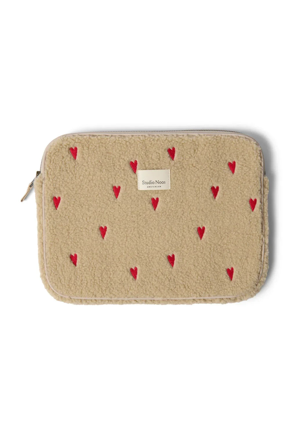Ecru Herzen Teddy Laptop-Hülle 13 Zoll