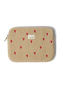 Ecru Herzen Teddy Laptop-Hülle 13 Zoll