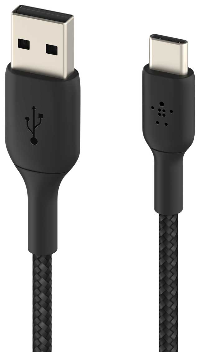 Belkin BoostCharge 6.6-Feet USB-C to USB-A Cable Braided in Black - CAB002BT2MBK - image 3