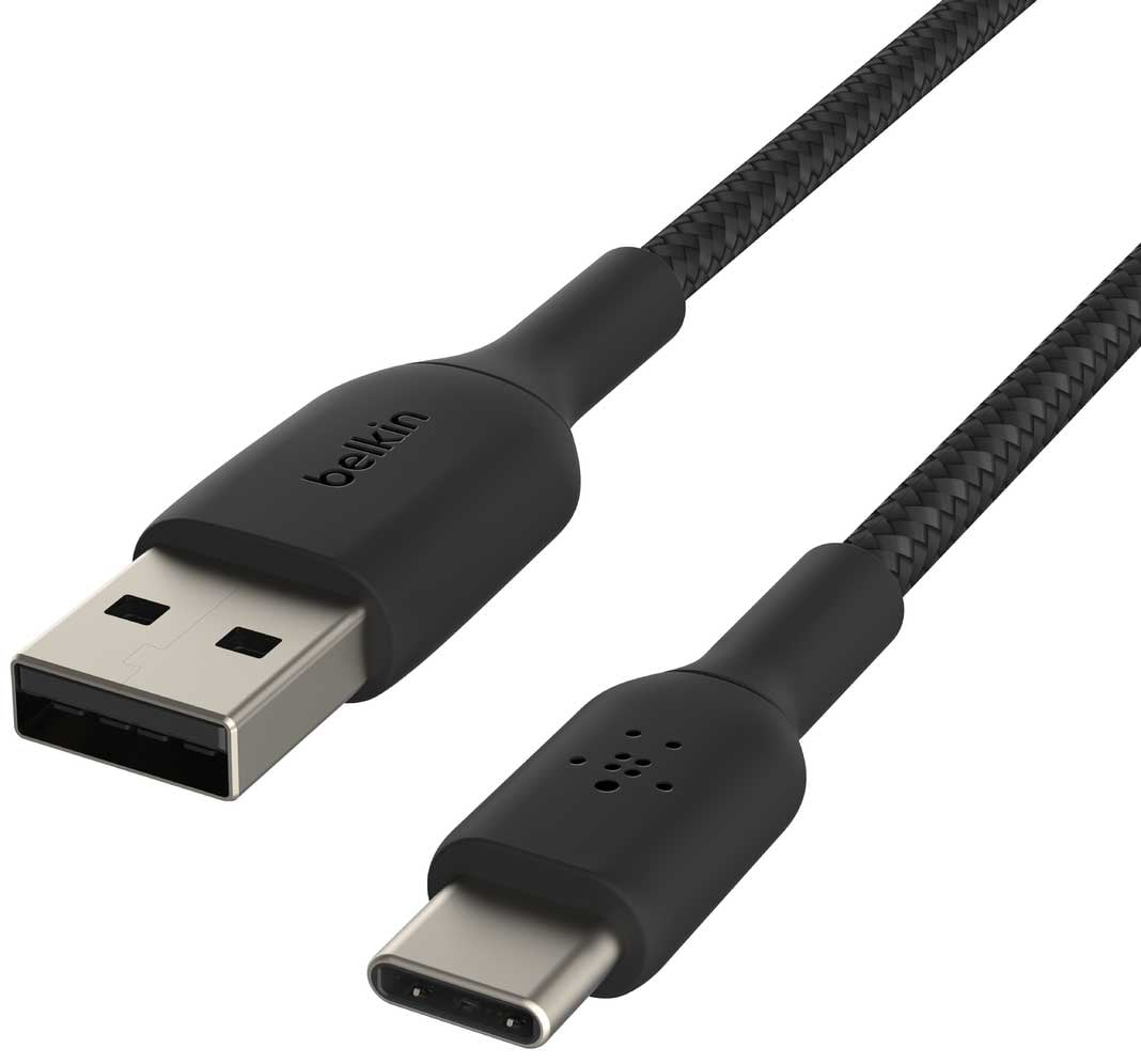 Belkin BoostCharge 3.3-Feet USB-C to USB-A Cable Braided in Black - CAB002BT1MBK - image 2