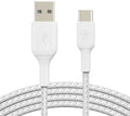 Belkin BoostCharge 6.6-Feet USB-C to USB-A Cable Braided in White - CAB002BT2MWH - image 1