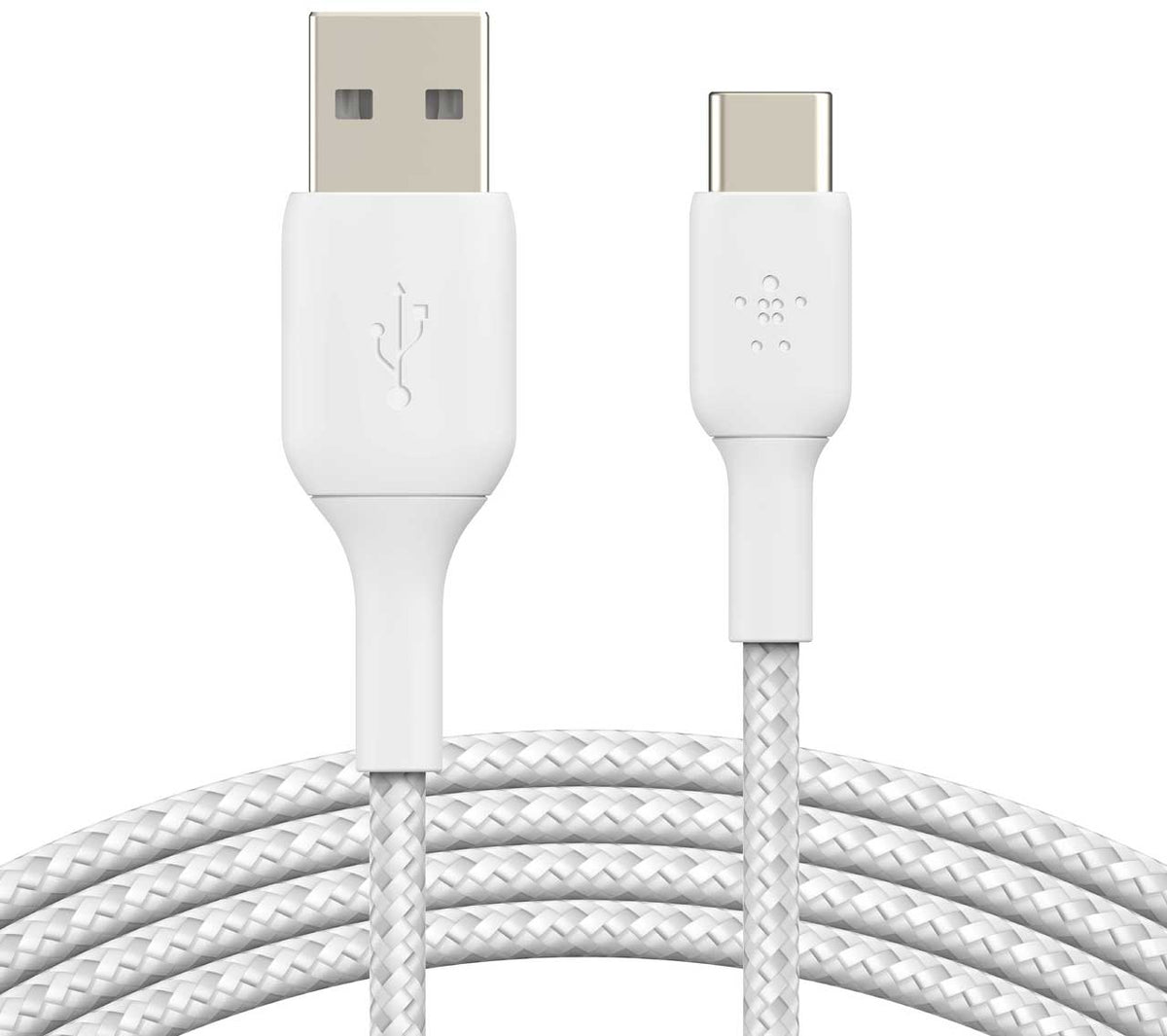 Belkin BoostCharge 6.6-Feet USB-C to USB-A Cable Braided in White - CAB002BT2MWH - image 1