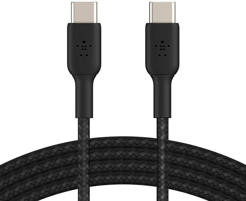 Belkin BoostCharge 3.3-Feet USB-C to USB-C Cable Braided in Black - CAB004BT1MBK - image 1