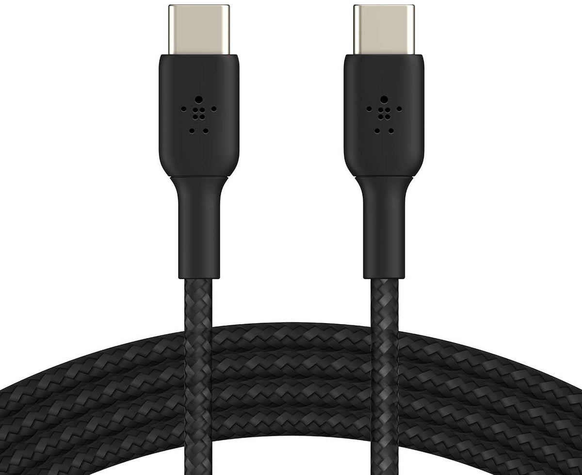Belkin BoostCharge 3.3-Feet USB-C to USB-C Cable Braided in Black - CAB004BT1MBK - image 1