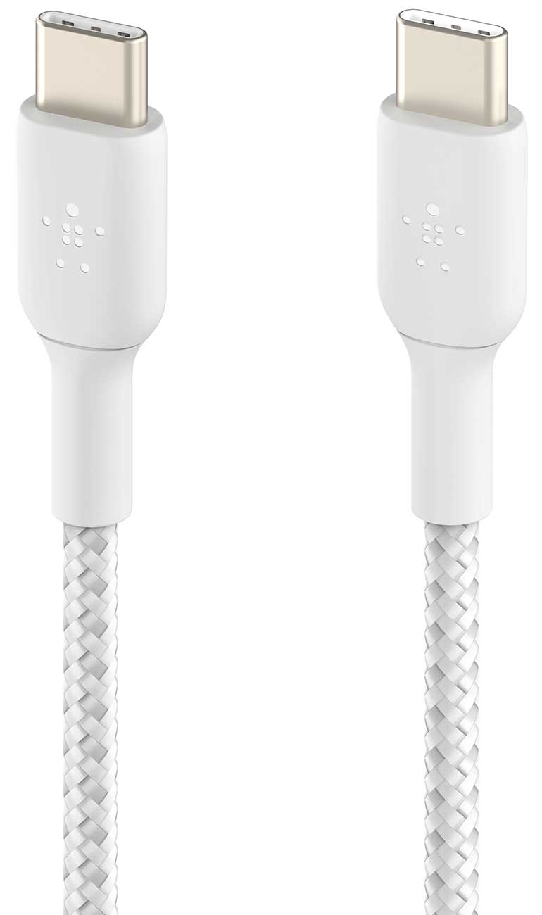 Belkin BoostCharge 3.3-Feet USB-C to USB-C Cable Braided in White - CAB004BT1MWH - image 3