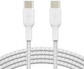 Belkin BoostCharge 3.3-Feet USB-C to USB-C Cable Braided in White - CAB004BT1MWH - image 1