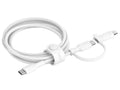 Belkin BOOST CHARGE Pro 2-in-1 Cable with USB-C and Lightning Connector in White - CAC003FQ15MWH - image 1
