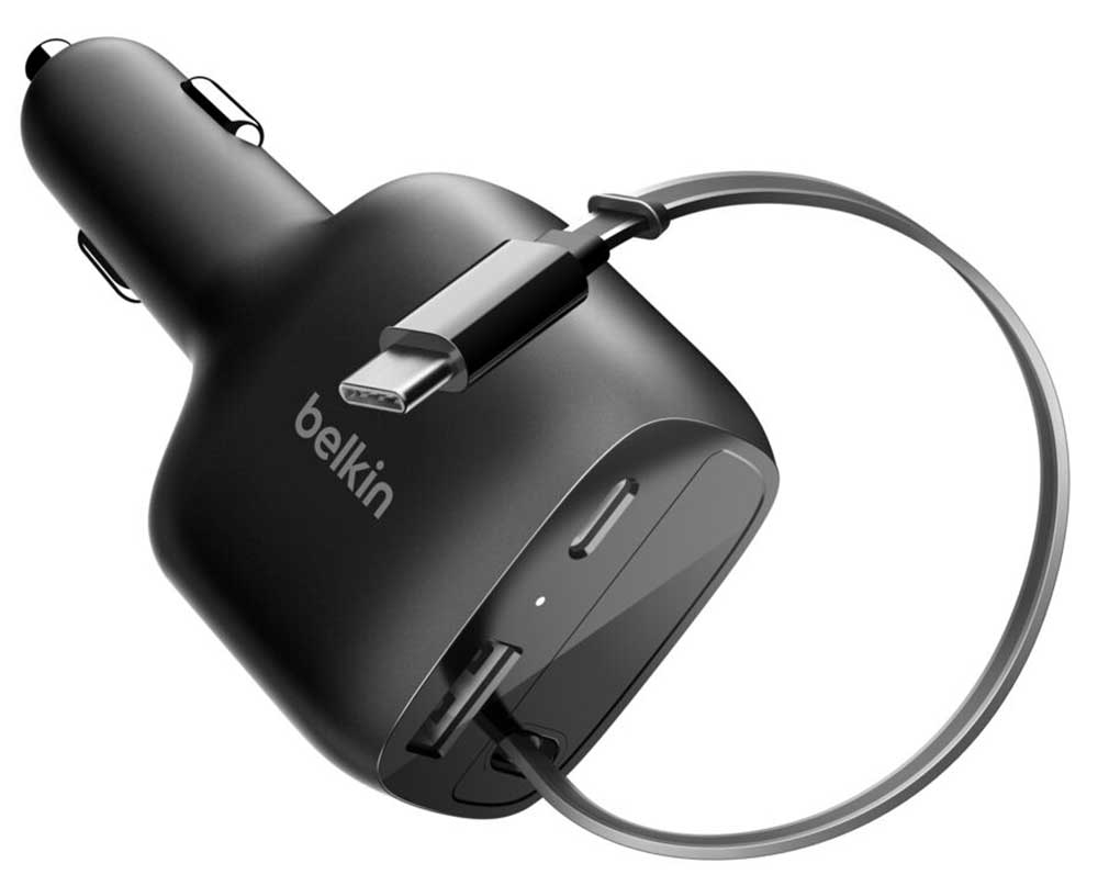 Belkin BoostCharge 75W Retractable Car Charger - CCC001FQBK - image 5