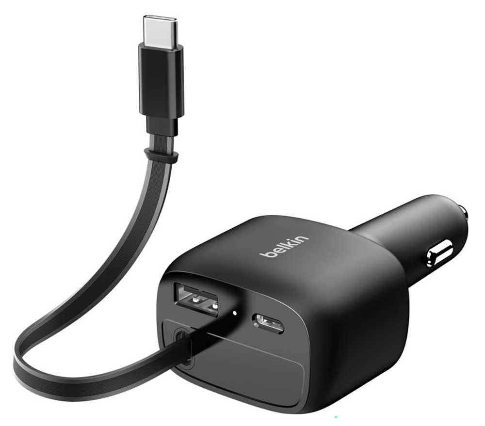 Belkin BoostCharge 75W Retractable Car Charger - CCC001FQBK - image 1