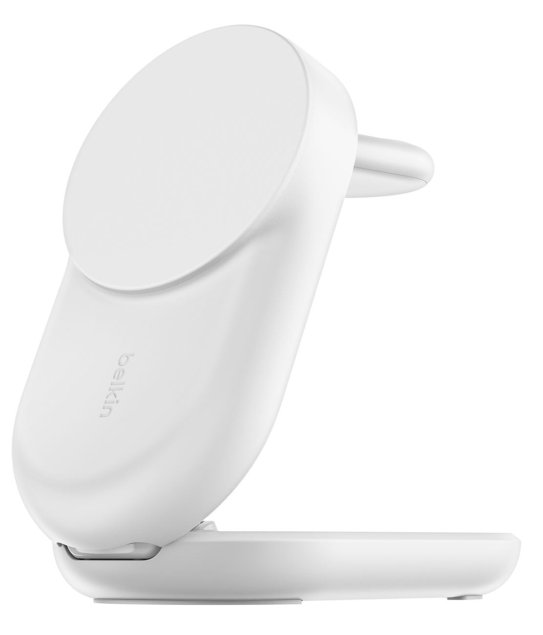 Belkin UltraCharge 3-in-1 Round Foldable Magnetic Charger with Qi2 25W in White - WIZ037TTWH - image 1