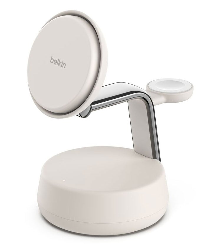 Belkin UltraCharge Pro 3-in-1 Magnetic Charger with Qi2 25W In Tan - WIZ040TTSD - image 2