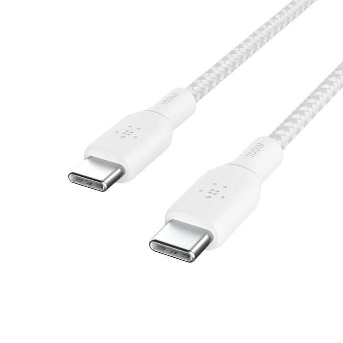 Belkin BOOST CHARGE 6.6 Ft. USB-C To USB-C Cable 100W in White - CAB014BT2MWH - image 2