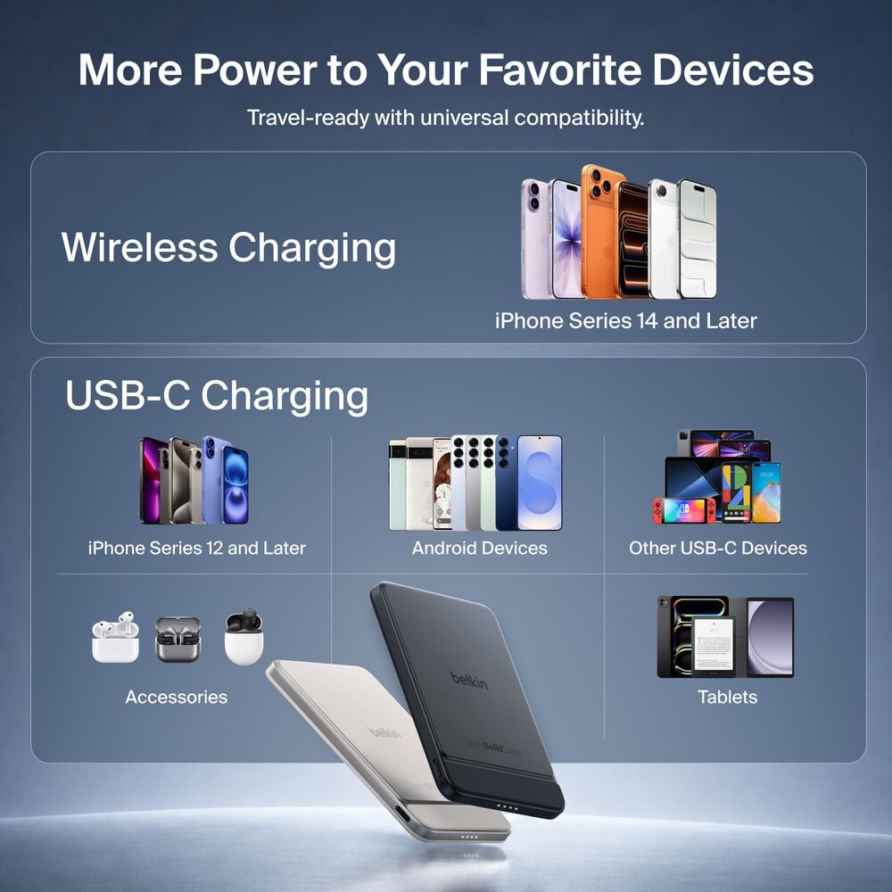 Belkin UltraCharge Pro Slim Magnetic Power Bank 5K with BoostSolid Cell in Black - BPD024FQBK - image 9