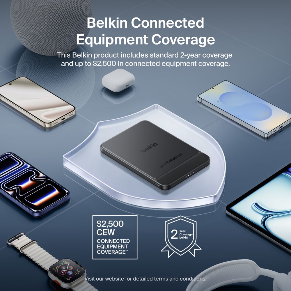 Belkin UltraCharge Pro Slim Magnetic Power Bank 5K with BoostSolid Cell in Black - BPD024FQBK - image 10