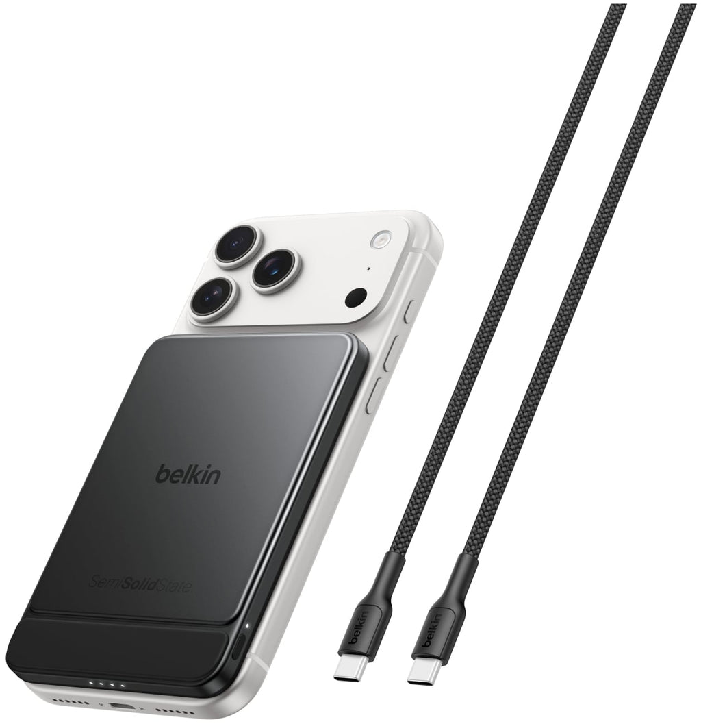 Belkin UltraCharge Pro Slim Magnetic Power Bank 5K with BoostSolid Cell in Black - BPD024FQBK - image 2