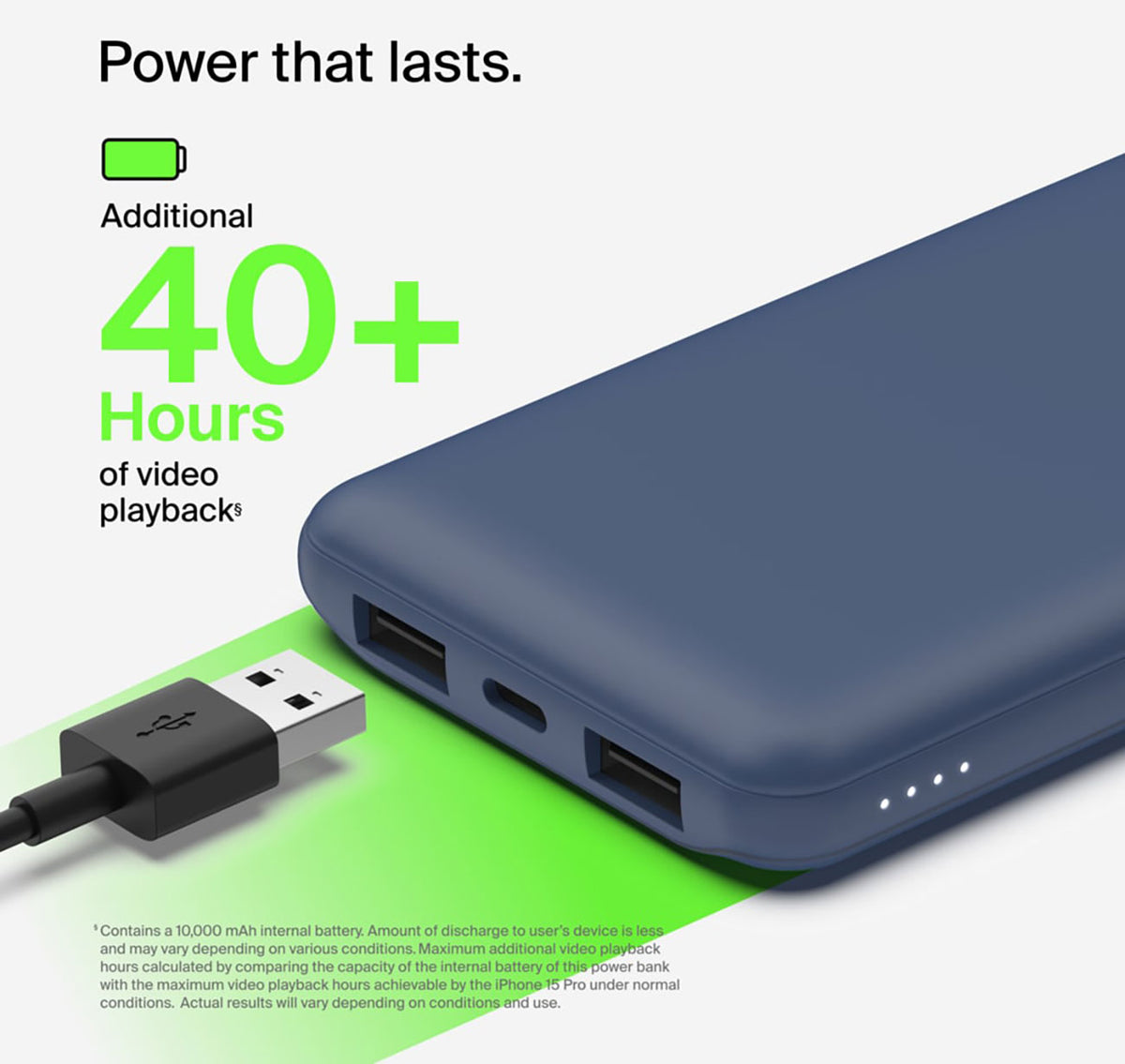 Belkin BoostCharge Power Bank 10K, 15W in Blue - BPB011BTBL - image 7