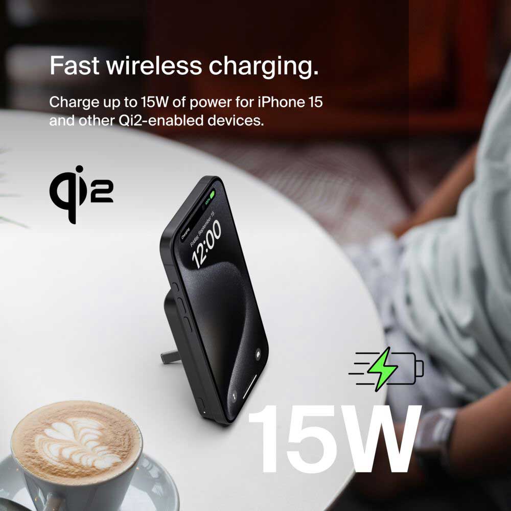 Belkin BoostCharge Pro Magnetic Power Bank with Qi2 15W 5K in Black - BPD006BTBK - image 8