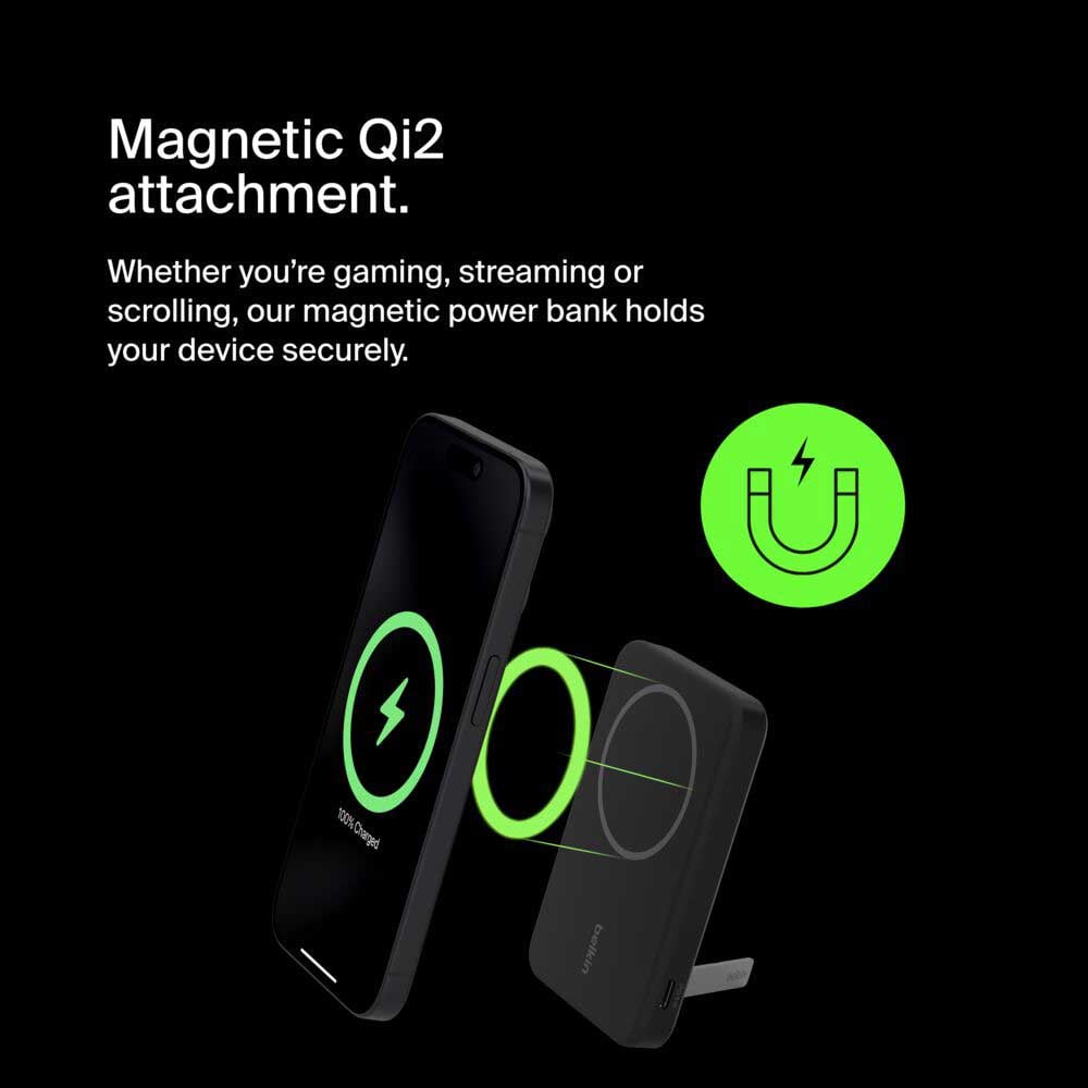 Belkin BoostCharge Pro Magnetic Power Bank with Qi2 15W 5K in Black - BPD006BTBK - image 9